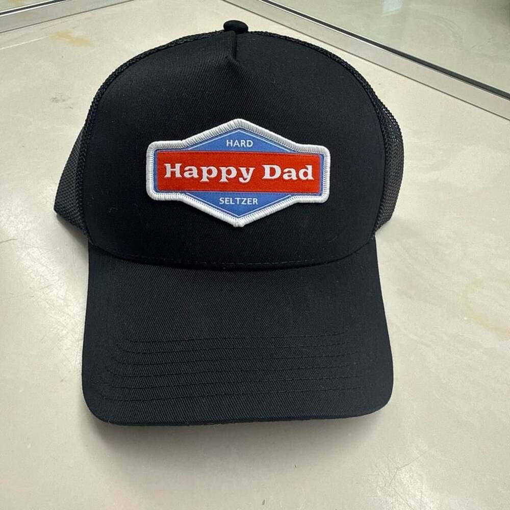 Happy Dad Classic Trucker Hat Black Adjustable Snapback